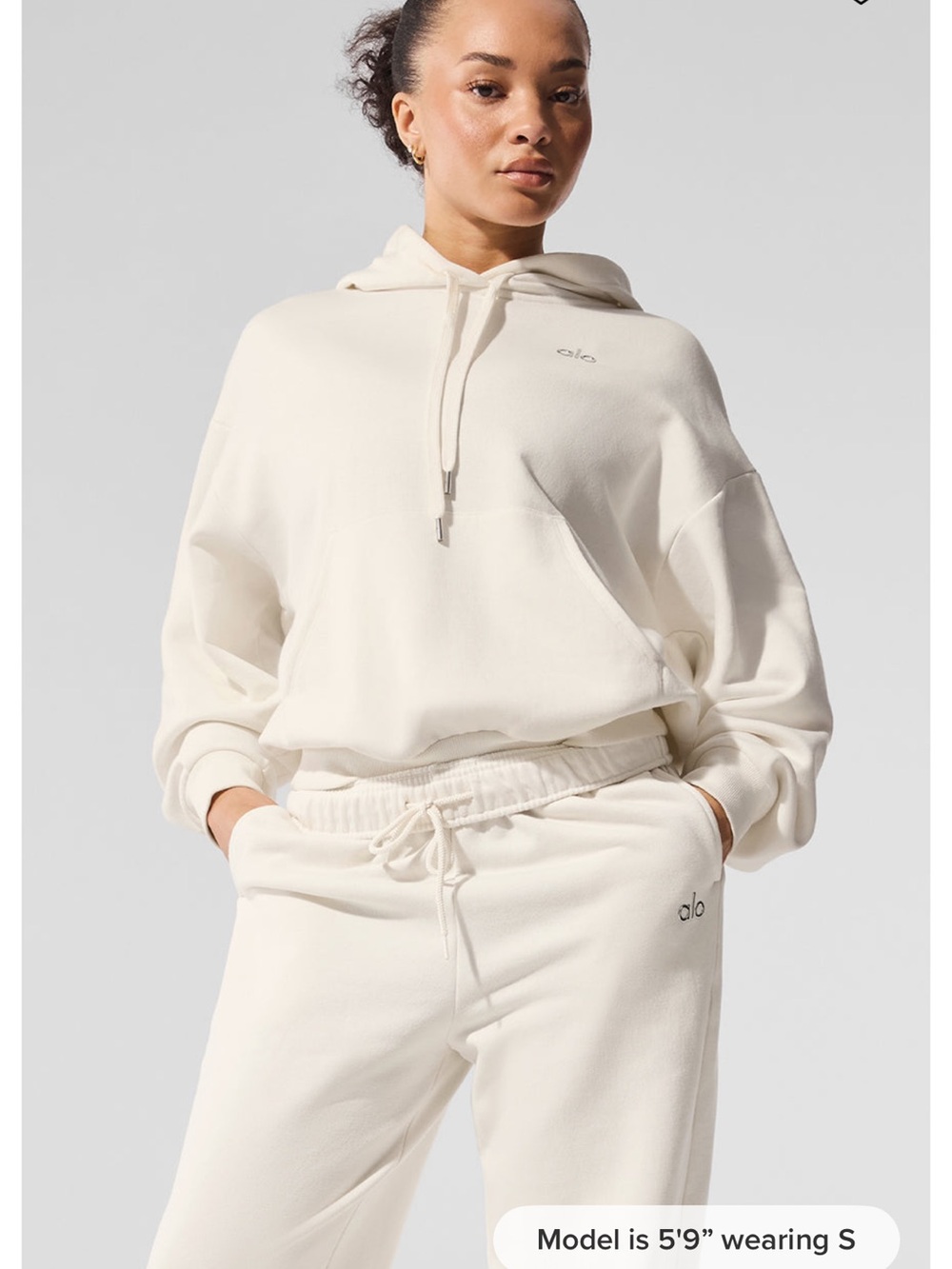 NWT ALO Accolade Hoodie - Ivory Size Small